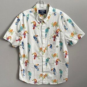 Chubbies Men's Colorful Bird Print Tropical Hawaiian Shirt